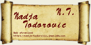 Nadja Todorović vizit kartica